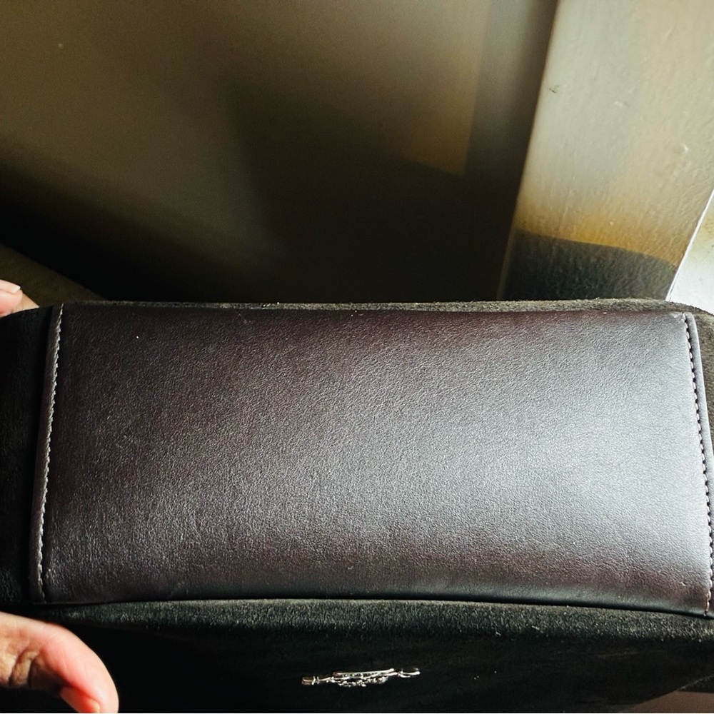 Coach Espresso Suede Crossbody Bag - Picture 10 of 14